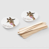 Funny Hand Fan met Speelse Giraffe - Smile Handwaaier (Niet-gemonteerd)