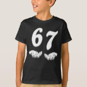 Funny Hand Gesture 67 Meme Gen Alpha 6 7 T-shirt (Voorkant)