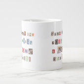 Funny Hand over Controller Ransom Note Collage Grote Koffiekop (Voorkant)