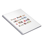 Funny Hand over Controller Ransom Note Collage Notitieboek (Rechterzijde)