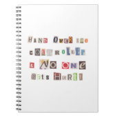 Funny Hand over Controller Ransom Note Collage Notitieboek (Voorkant)