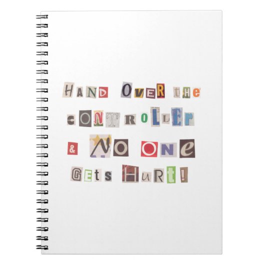 Funny Hand over Controller Ransom Note Collage Notitieboek (Voorkant)