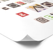 Funny Hand over Controller Ransom Note Collage Poster (Hoek)