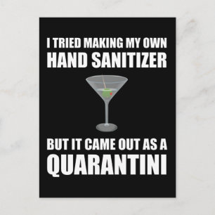 Funny Hand Sanitizer Quarantini Briefkaart