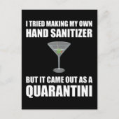 Funny Hand Sanitizer Quarantini Briefkaart (Voorkant)