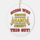 Funny Hand Surgery Keramisch Ornament (Links)