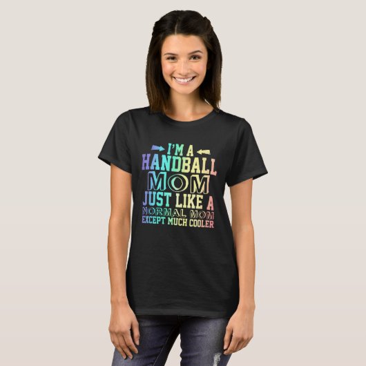 Funny Handball mam citeert, Handball Mam Cute Gif T-shirt (Voorkant volledig)