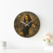 Funny Handball Mona Lisa Handball Player Gift  Grote Klok (Huis)
