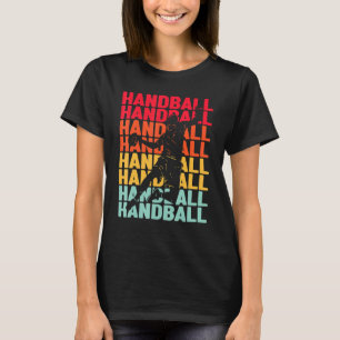 Funny Handball Retro ontwerp voor handbal P T-shirt