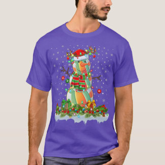 Funny Handball Snowman Xmas Lights Handball T-shirt