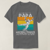 Funny  handbalspeler retro handbal coach t-shirt (Design voorkant)