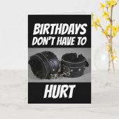 FUNNY HANDCUFFS BIRTHDAY KAART VOOR WIFE OF HUSBAN (Gele Bloem)