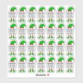 Funny Handgemaakt door Elves Cute Kerstbusiness Sticker (Vel)