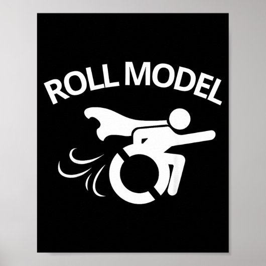Funny Handicapped Sarcastic Wheelchair  Poster (Voorkant)