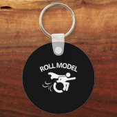 Funny Handicapped Sarcastic Wheelchair Sleutelhanger (Voorkant)