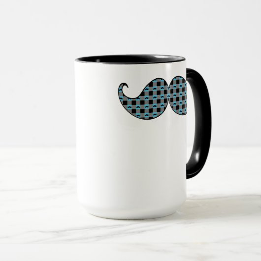Funny Handlebar Mustache Mustache Stache Mok (Voorkant rechts)