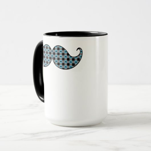 Funny Handlebar Mustache Mustache Stache Mok (Voorkant links)