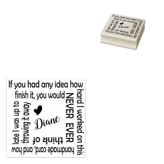 Funny Handmade Kaart Stamp (Hoe hard ik werkte) Rubberstempel (Gestempeld)