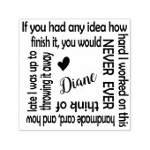 Funny Handmade Kaart Stamp (Hoe hard ik werkte) Zelfinktende Stempel (Design)