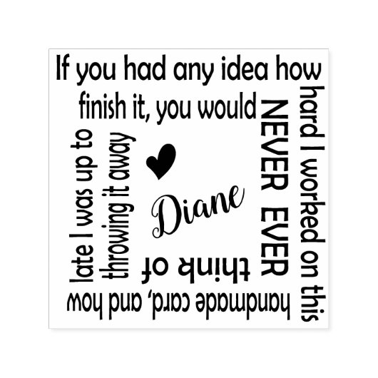 Funny Handmade Kaart Stamp (Hoe hard ik werkte) Zelfinktende Stempel (Design)