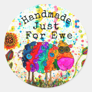Funny Handmade voor Ewe Sheep Stickers