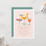 Funny Handrawing Pinky Coctails Vrijgezellenfeest Kaart<br><div class="desc">Roze Bruids Brunch Coctails Blush Vrijgezellenfeest</div>