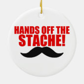 Funny Hands of the Stache - Mustache Ornament (Achterkant)