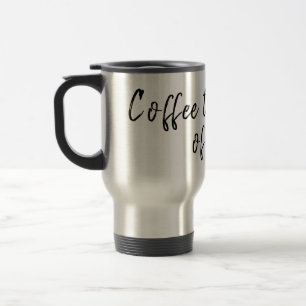 Funny Handwrite Coffee gezegde Reisbeker