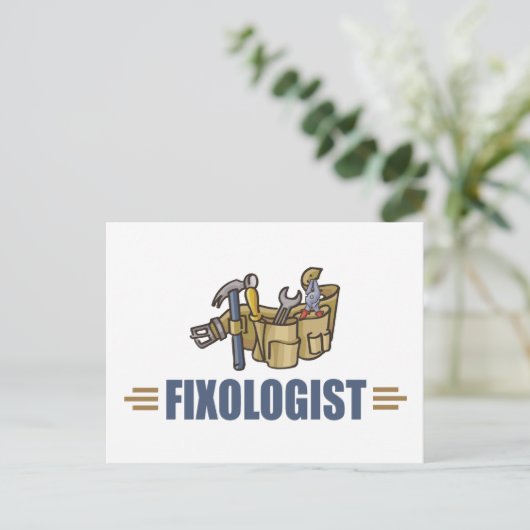 Funny Handyman Briefkaart (Staand voorkant)