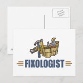Funny Handyman Briefkaart (Voorkant / Achterkant)