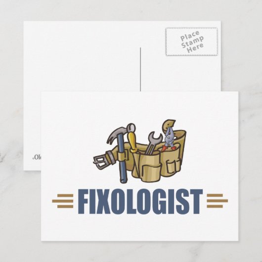Funny Handyman Briefkaart (Voorkant / Achterkant)