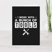 Funny Handyman Carpenter Gift - Ik werk met tools Kaart (Voorkant)