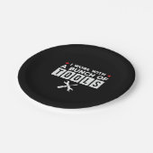 Funny Handyman Carpenter Gift - Ik werk met tools Papieren Bordje (Gekanteld)