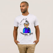 Funny Handyman Cartoon Mannen T-Shirt (Voorkant volledig)