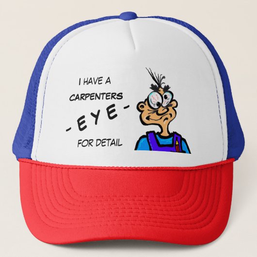 Funny Handyman Cartoon Trucker Hat Trucker Pet (Voorkant)