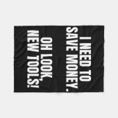 Funny Handyman Dad Humor Oh Look, New Tools  Fleece Deken (Voorkant (Horizontaal))