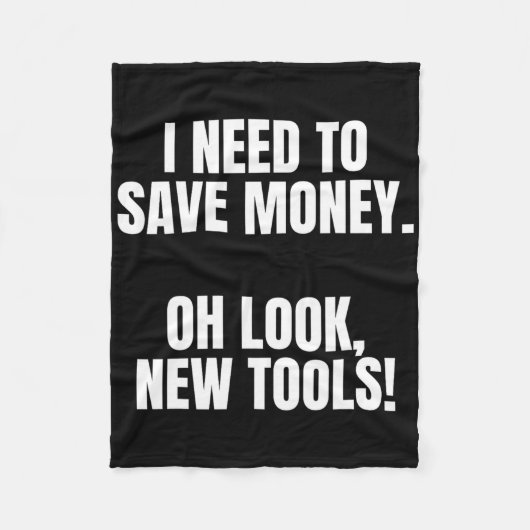 Funny Handyman Dad Humor Oh Look, New Tools  Fleece Deken (Voorkant)