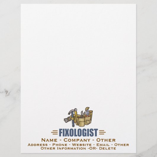 Funny Handyman Humoureuze FIXOLOGIST (Voorkant)