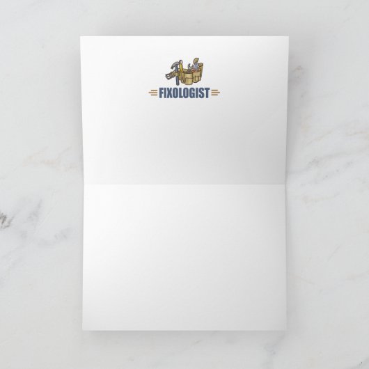 Funny Handyman Kaart (Binnen)