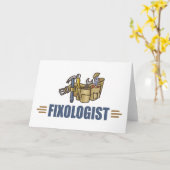 Funny Handyman Kaart (Gele Bloem)