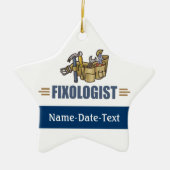 Funny Handyman Keramisch Ornament (Voorkant)