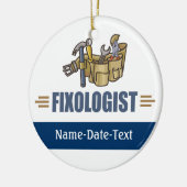 Funny Handyman Keramisch Ornament (Links)