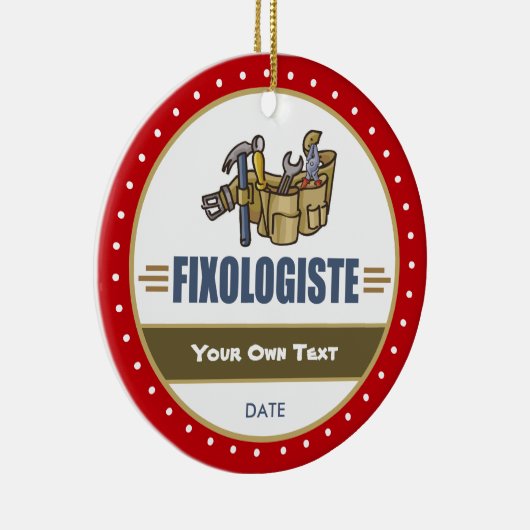 Funny Handyman Keramisch Ornament (Rechts)