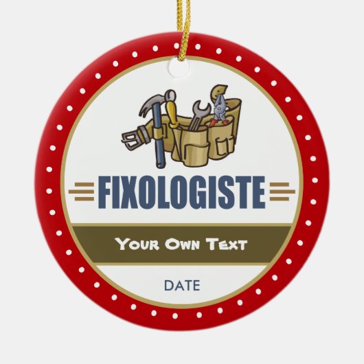 Funny Handyman Keramisch Ornament (Voorkant)