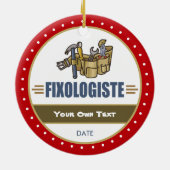 Funny Handyman Keramisch Ornament (Achterkant)