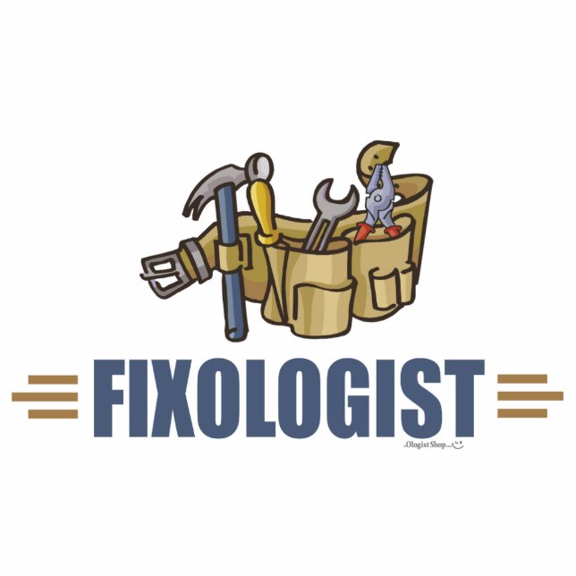 Funny Handyman Staand Fotobeeldje (Voorkant)