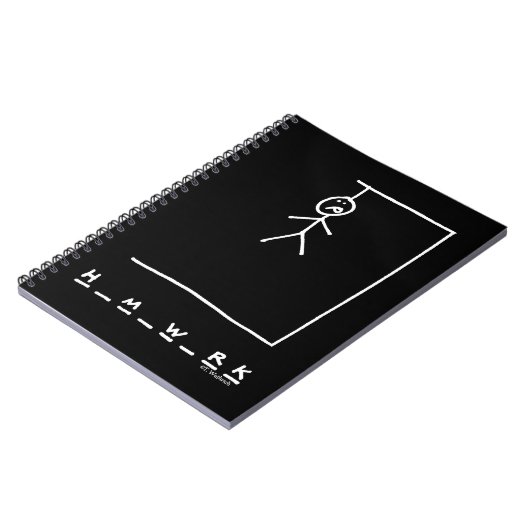 Funny Hangman Homework Notitieboek (Linkerzijde)