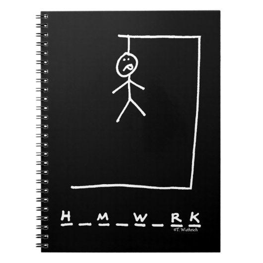Funny Hangman Homework Notitieboek (Voorkant)