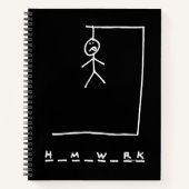 Funny Hangman Homework School Notitieboek (Voorkant)