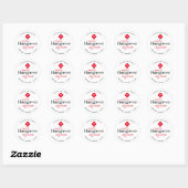 Funny Hangover Recovery Kit Custom Wedding Favor Ronde Sticker (Vel)
